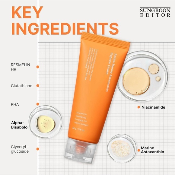 Sungboon Editor Active Marine Astaxanthin Capsule Cream 1.76oz - Picture 3 of 5